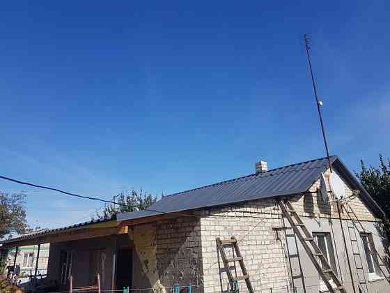 Кровля. Крыша. Ремонт. Брезент. OSB установка после прилетов Херсон