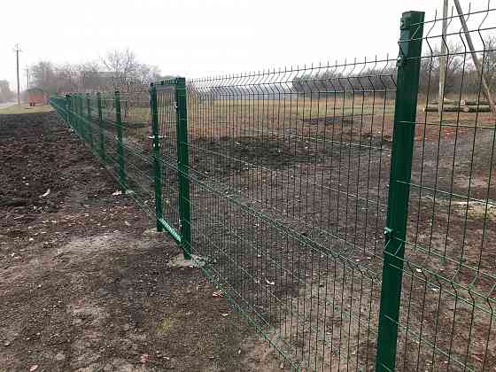 Монтаж, установка забора со сварной сетки под ключ Запорожье