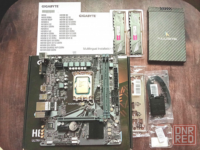 Комплект I3 12100f+Gigabyte H610M H V3, 32гб DDR4 Макеевка - изображение 1