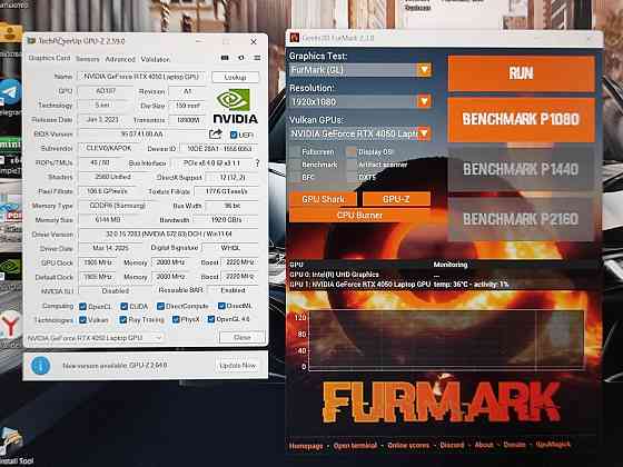 Новый ! C большим экраном 16 дюймов на 14ти ядерном i7 + Ddr 5 16gb + 512 ssd+ rtx 4050 6Гб. гар12м Донецк