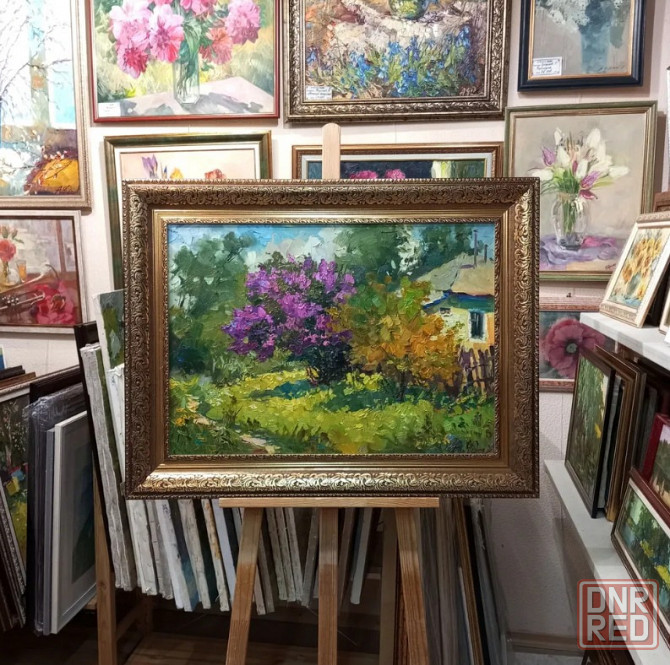 Картина "Цветущая сирень" на холсте (без рамы) 50х70 см, картины в Донецке Донецк - изображение 2