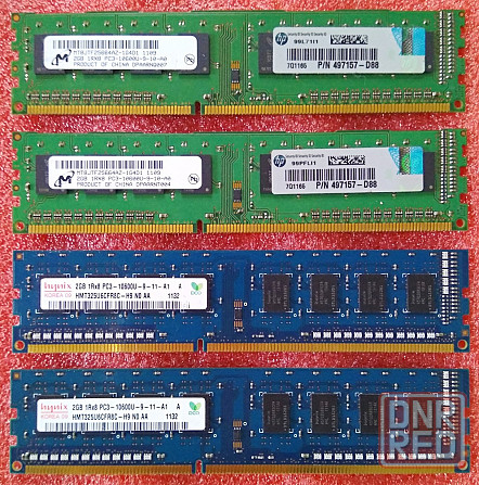 DDR3 2Gb+2Gb+2Gb+2Gb 1333MHz (PC3-10600) Micron + hynix - DDR3 8Gb - Обмен на 60шт нерабочих озу Донецк - изображение 1